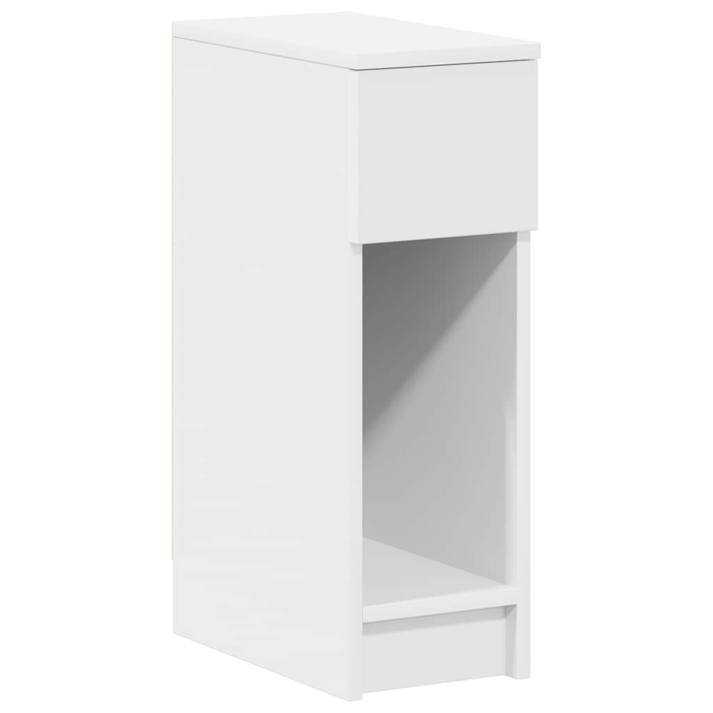 Comodini con Cassetto 2 pz Bianco 20x36x60 cm