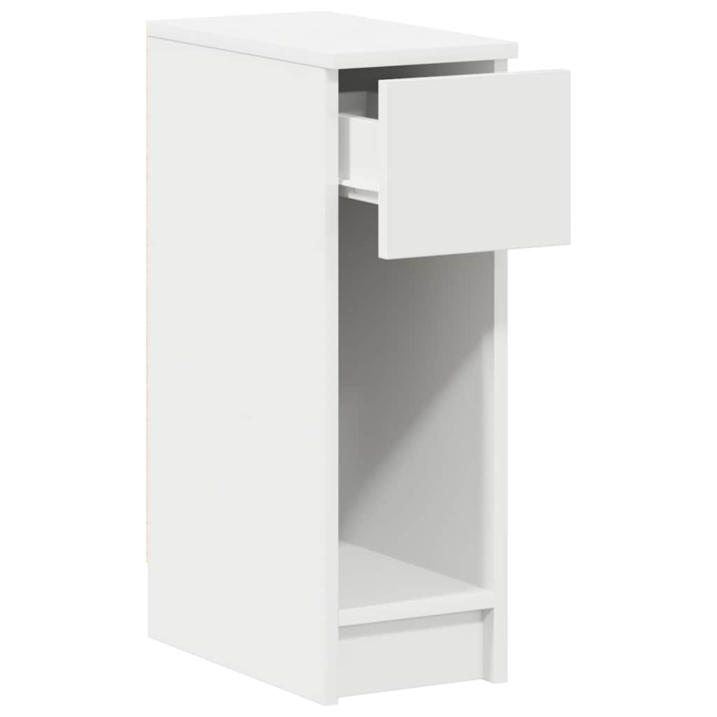 Comodini con Cassetto 2 pz Bianco 20x36x60 cm