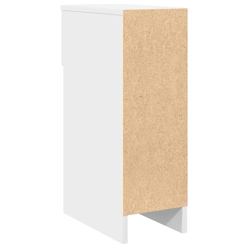 Comodini con Cassetto 2 pz Bianco 20x36x60 cm