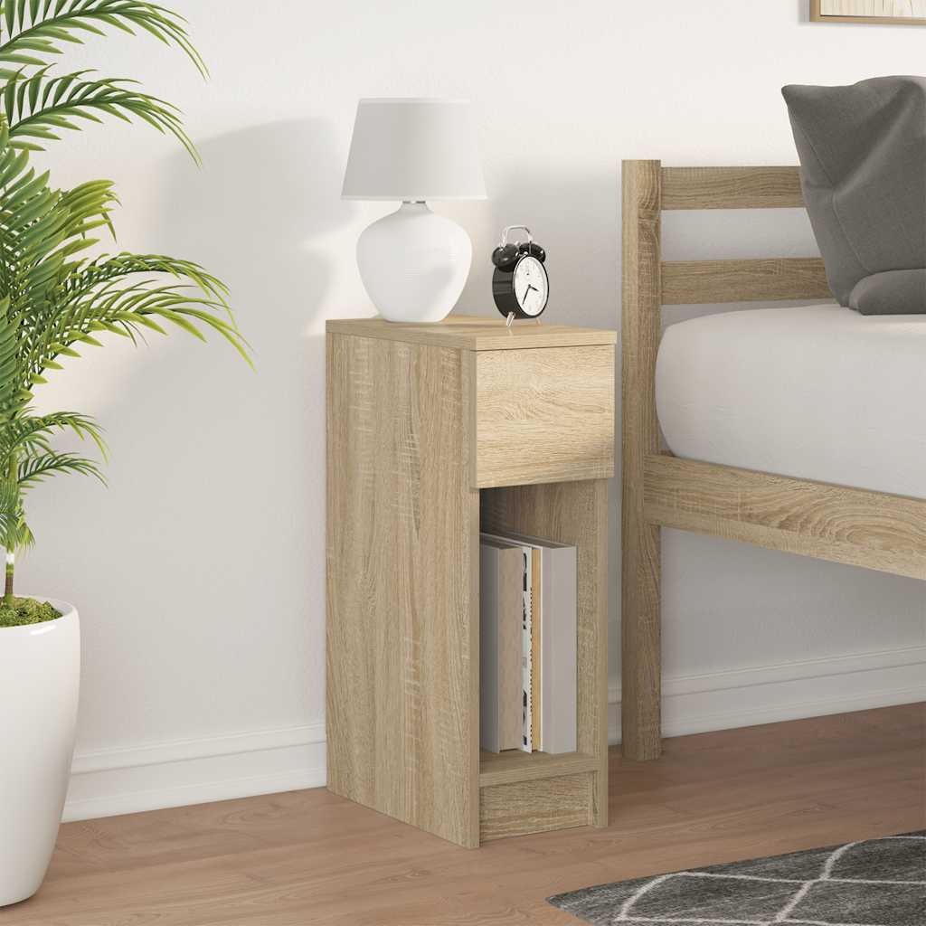 Comodino con Cassetto Rovere Sonoma 20x36x60 cm