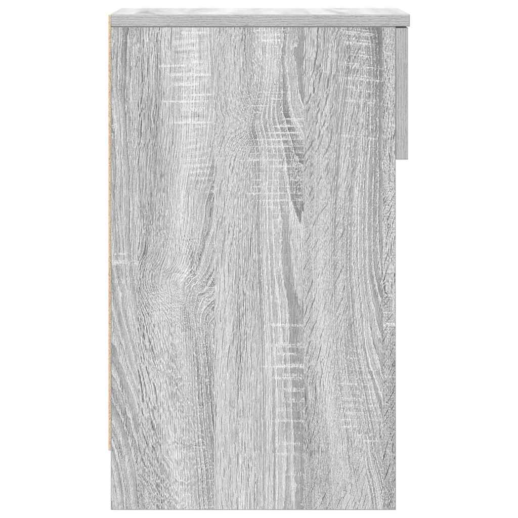 Comodino con Cassetto Grigio Sonoma 20x36x60 cm