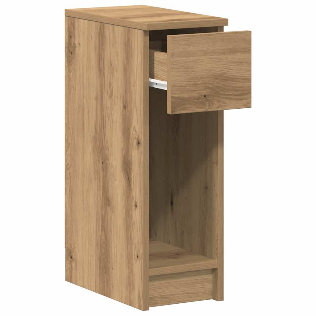 Comodini con Cassetto 2 pz Rovere Artigianale 20x36x60 cm