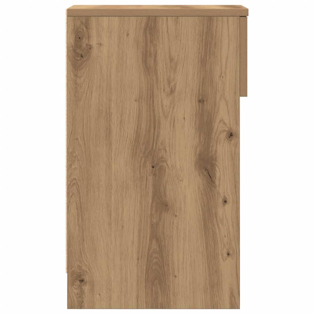 Comodini con Cassetto 2 pz Rovere Artigianale 20x36x60 cm