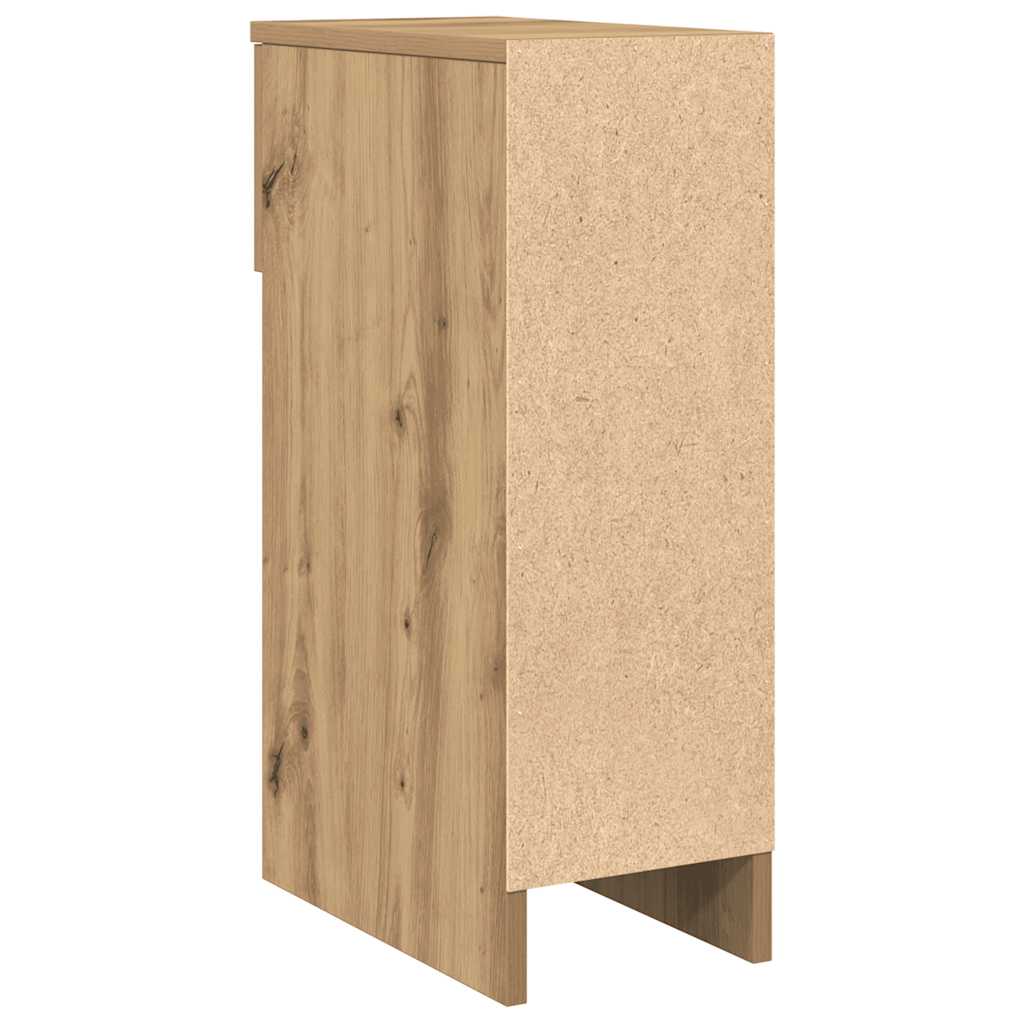 Comodini con Cassetto 2 pz Rovere Artigianale 20x36x60 cm