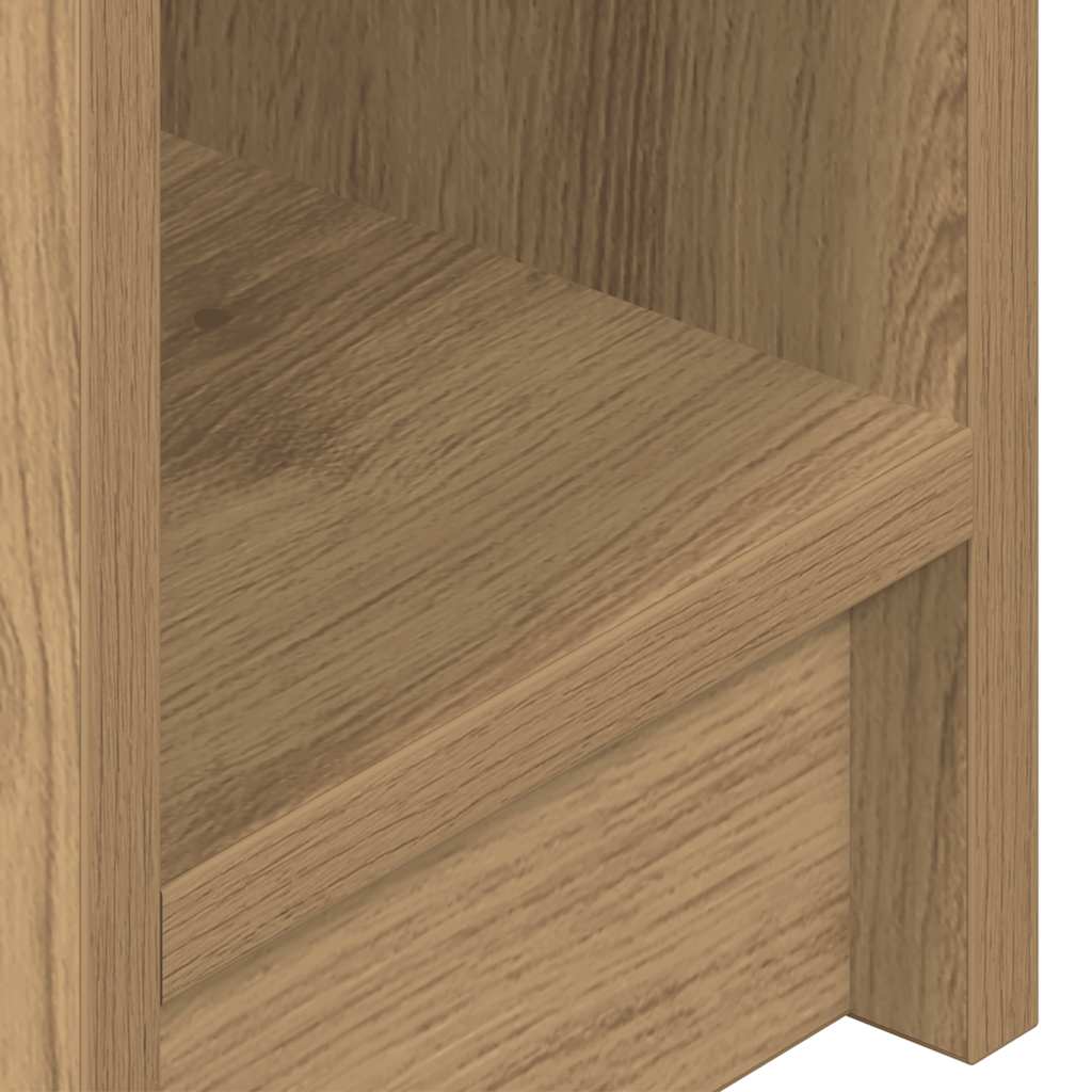 Comodini con Cassetto 2 pz Rovere Artigianale 20x36x60 cm