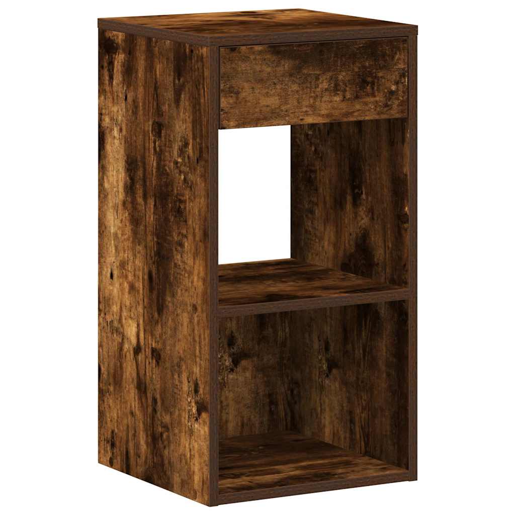 Comodini con Cassetto 2 pz Rovere Fumo 35x34x66,5 cm