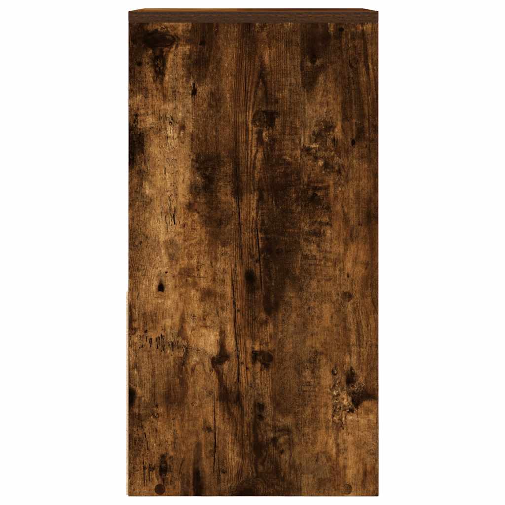 Comodini con Cassetto 2 pz Rovere Fumo 35x34x66,5 cm