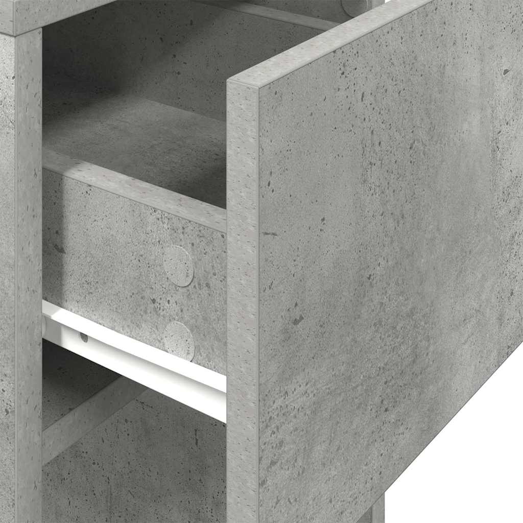 Supporto per Computer a Torre con Cassetto Grigio 30x44x74 cm - homemem39