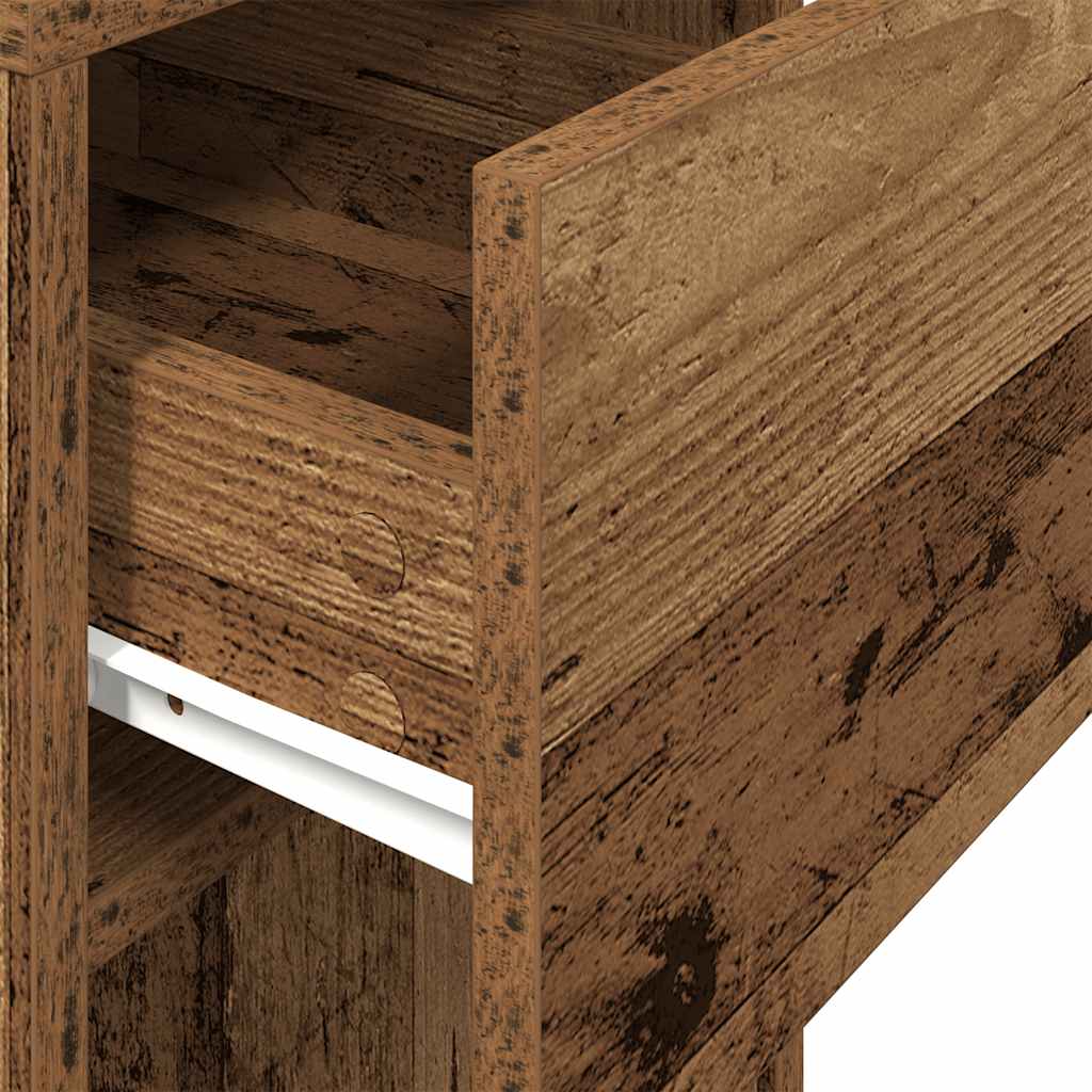 Supporto per Computer a Torre con Cassetto Antico 30x44x74 cm - homemem39