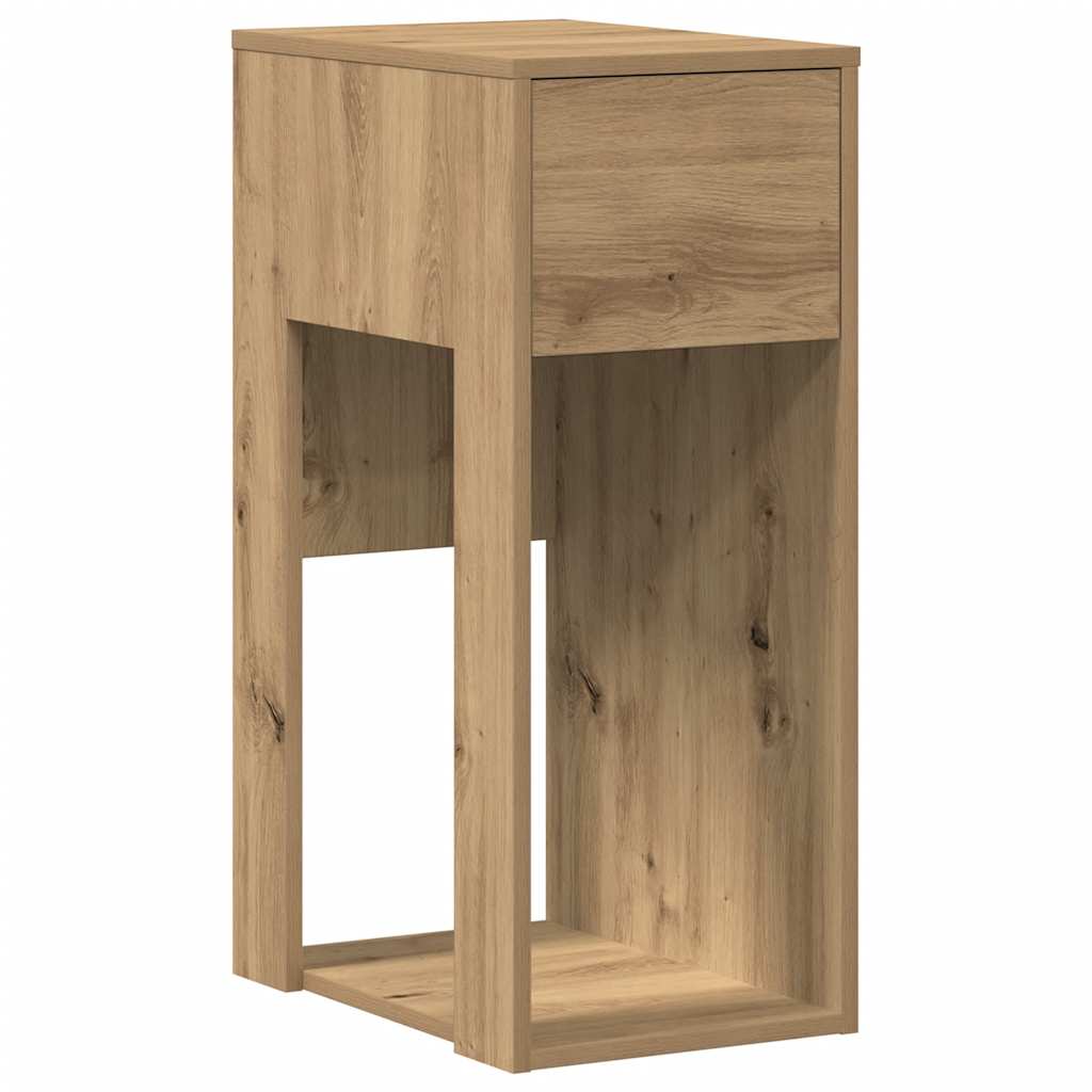 Supporto per Computer a Torre con Cassetto Rovere 30x44x74 cm - homemem39