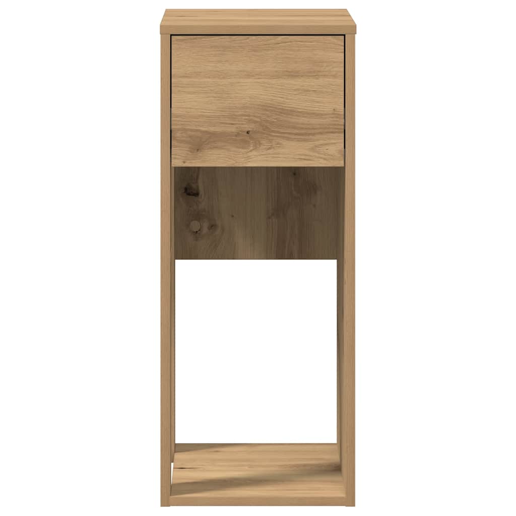 Supporto per Computer a Torre con Cassetto Rovere 30x44x74 cm - homemem39