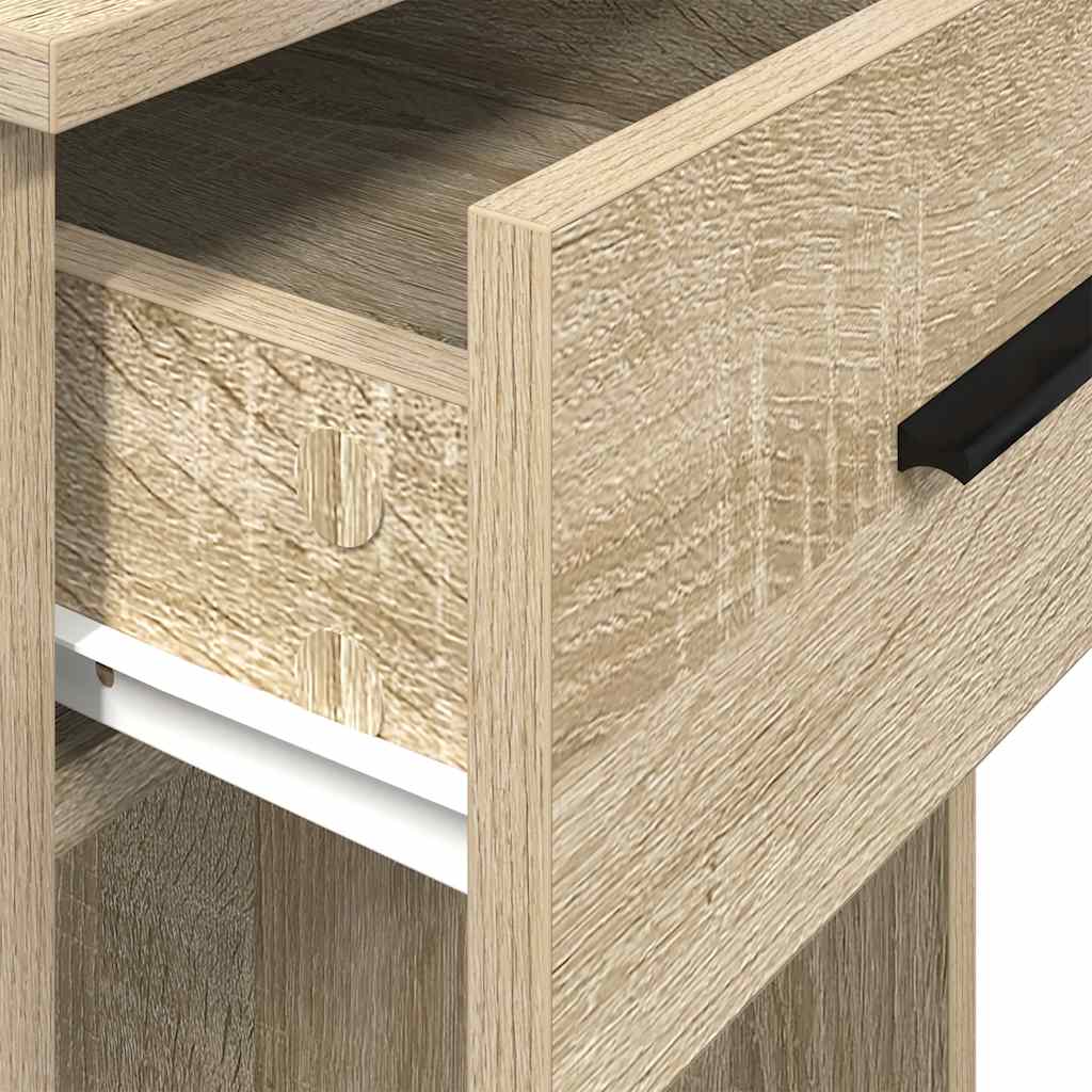 Supporto per Computer a Torre con Cassetto Rovere 35x45x77 cm - homemem39