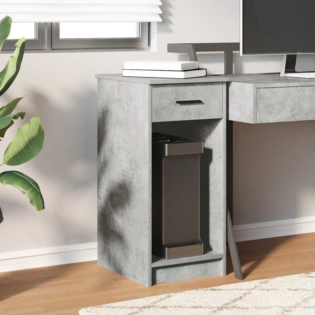 Supporto a Torre per Computer con Cassetto Grigio 35x45x77 cm - homemem39