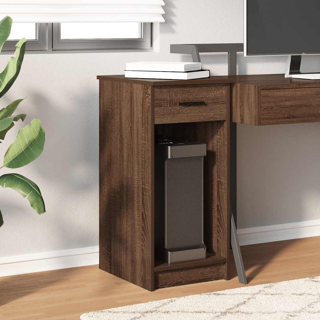 Supporto per Computer a Torre con Cassetto Marrone 35x45x77 cm - homemem39