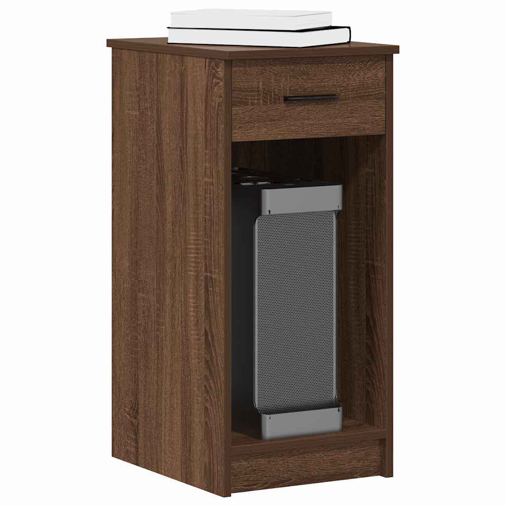 Supporto per Computer a Torre con Cassetto Marrone 35x45x77 cm - homemem39