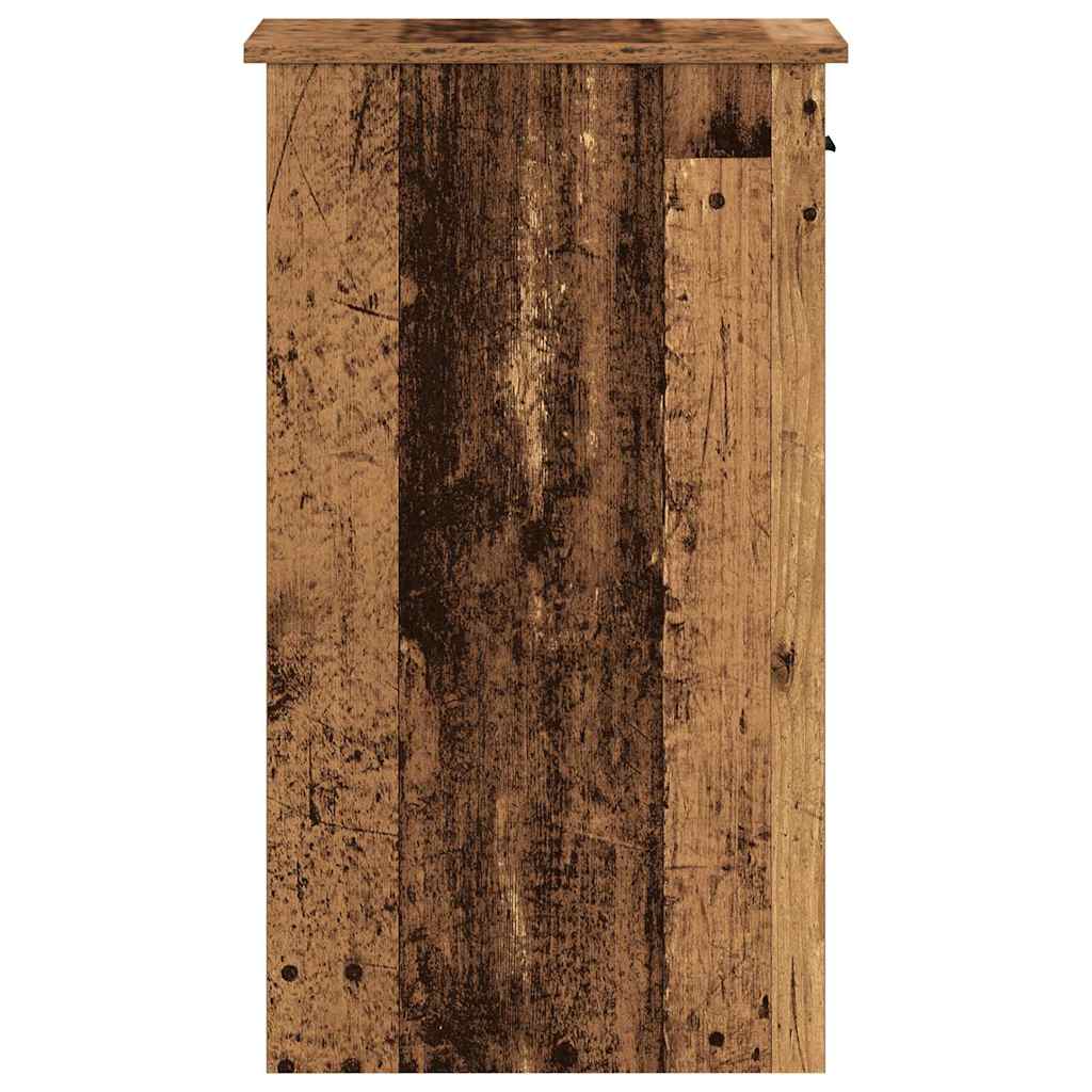Supporto per Computer a Torre con Cassetto Antico 35x45x77 cm - homemem39