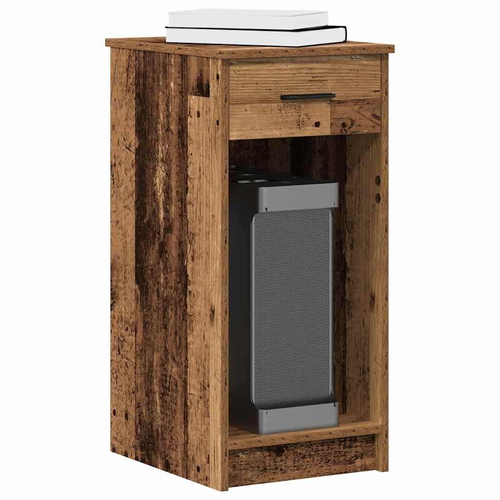 Supporto per Computer a Torre con Cassetto Antico 35x45x77 cm - homemem39