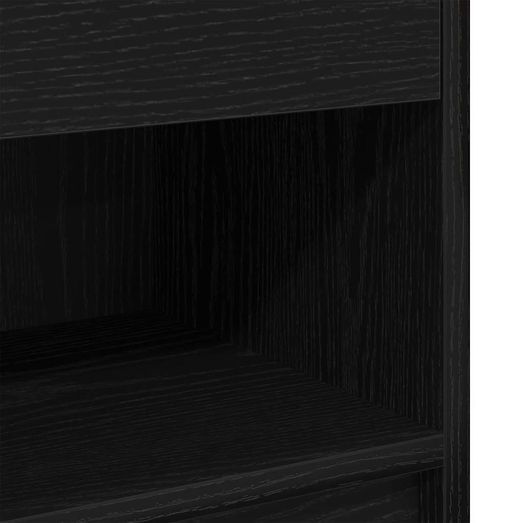 Comodino con Cassetto Nero 39x28x41 cm
