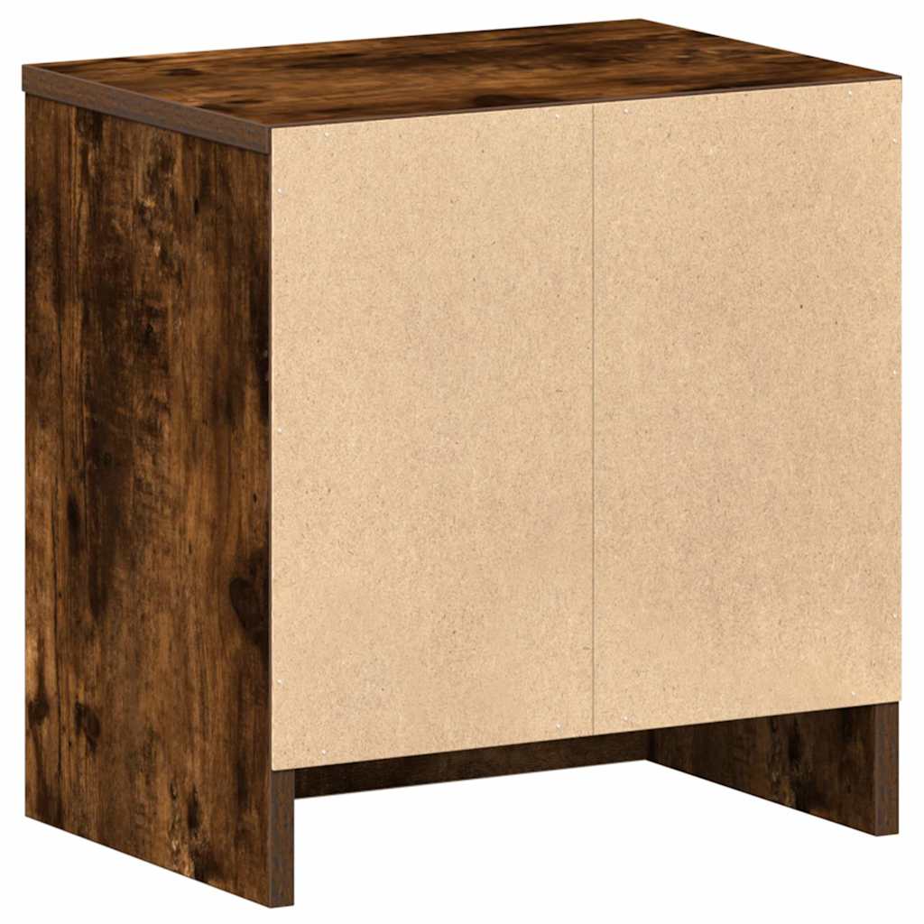 Comodini 2 pz con Cassetto Rovere Fumo 39x28x41 cm