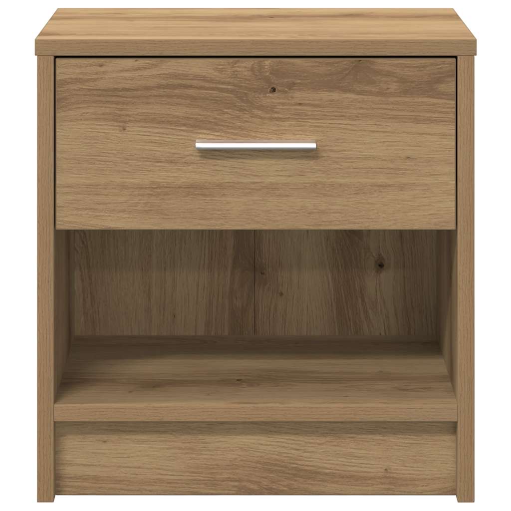 Comodini 2 pz con Cassetto Rovere Artigianale 39x28x41 cm