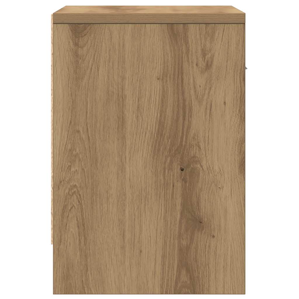 Comodini 2 pz con Cassetto Rovere Artigianale 39x28x41 cm