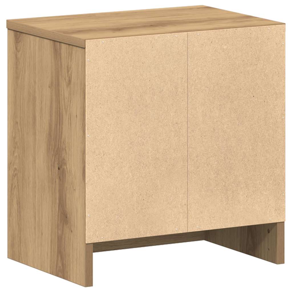 Comodini 2 pz con Cassetto Rovere Artigianale 39x28x41 cm