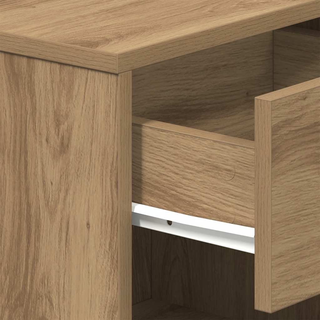 Comodini 2 pz con Cassetto Rovere Artigianale 39x28x41 cm