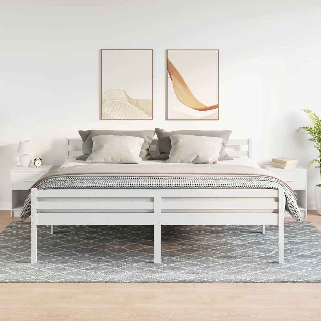 Comodini 2 pz con Cassetto Bianco 40x34x50 cm