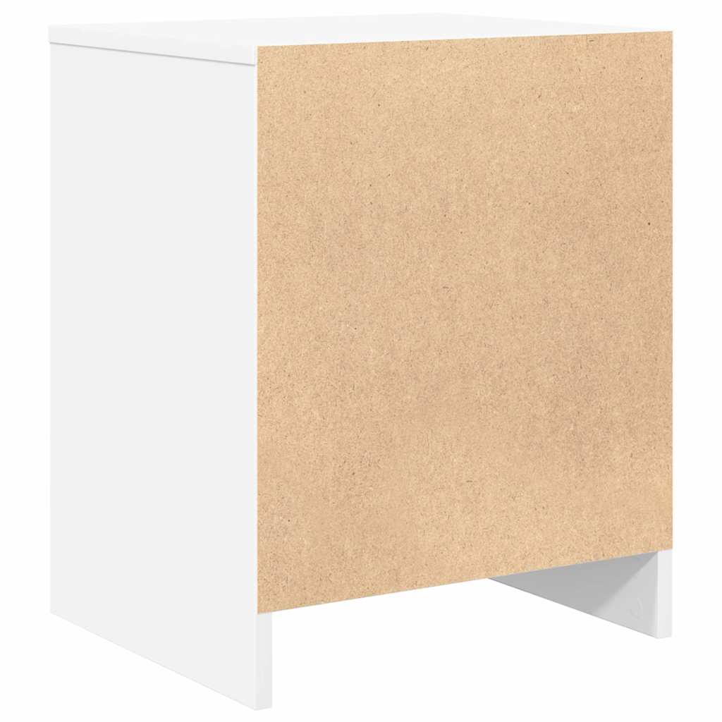 Comodini 2 pz con Cassetto Bianco 40x34x50 cm