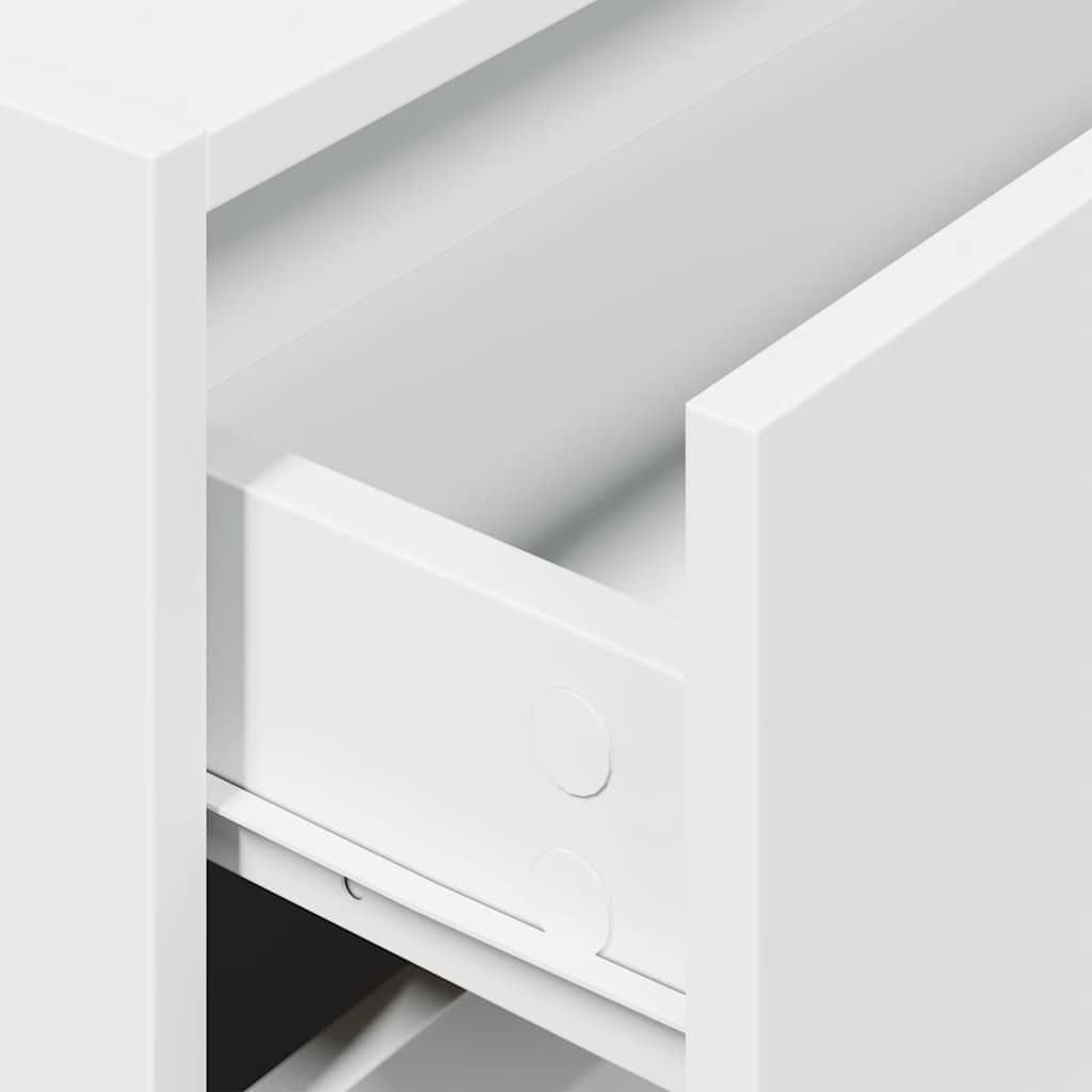 Armadio con 2 Cassetti Bianco 60x31x40 cm in Legno Multistrato