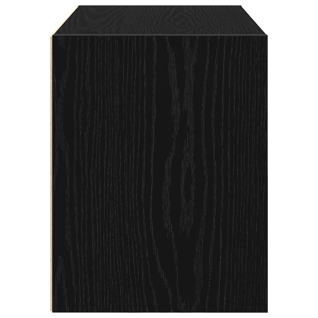 Armadio con 2 Cassetti Rovere Nero 60x31x40 cm in Truciolato