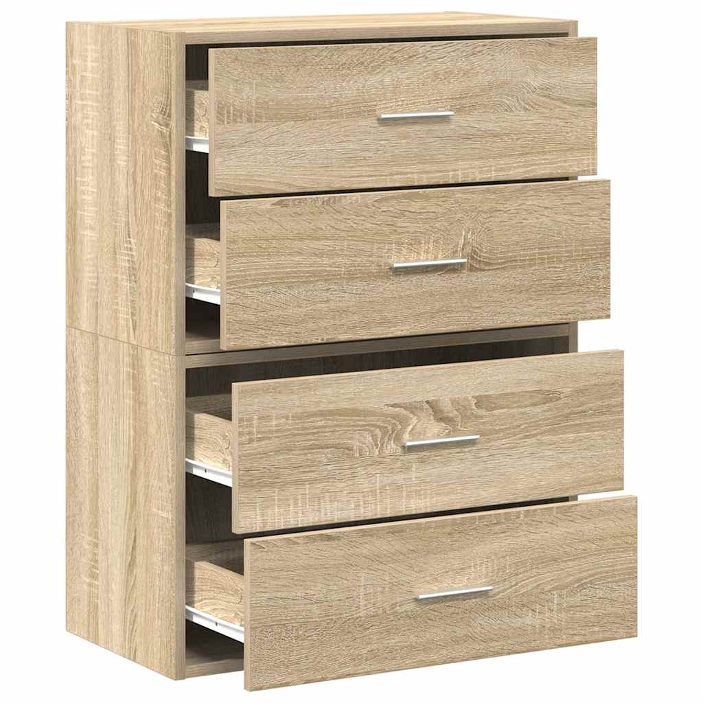 Armadi con 2 Cassetti 2 pz Rovere Sonoma 60x31x40 cm Truciolato - homemem39