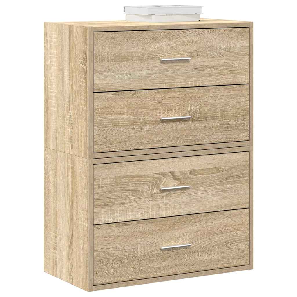 Armadi con 2 Cassetti 2 pz Rovere Sonoma 60x31x40 cm Truciolato - homemem39