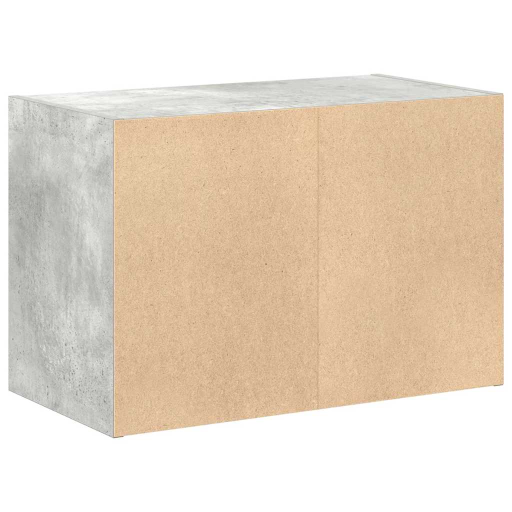 Armadio con 2 Cassetti Grigio Cemento 60x31x40 cm in Truciolato