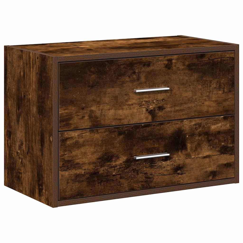 Armadio con 2 Cassetti in Rovere Fumo 60x31x40 cm in Truciolato