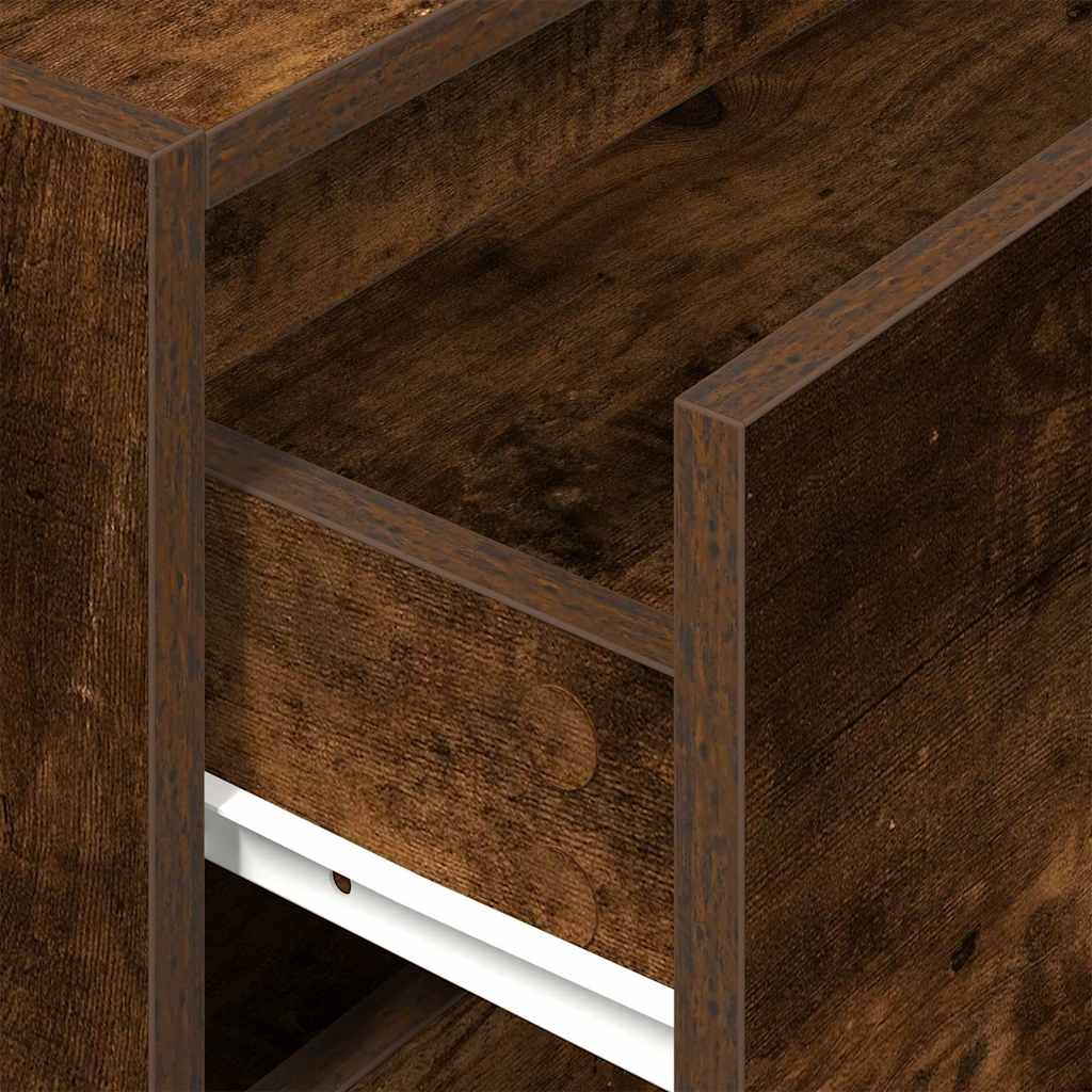 Armadio con 2 Cassetti in Rovere Fumo 60x31x40 cm in Truciolato