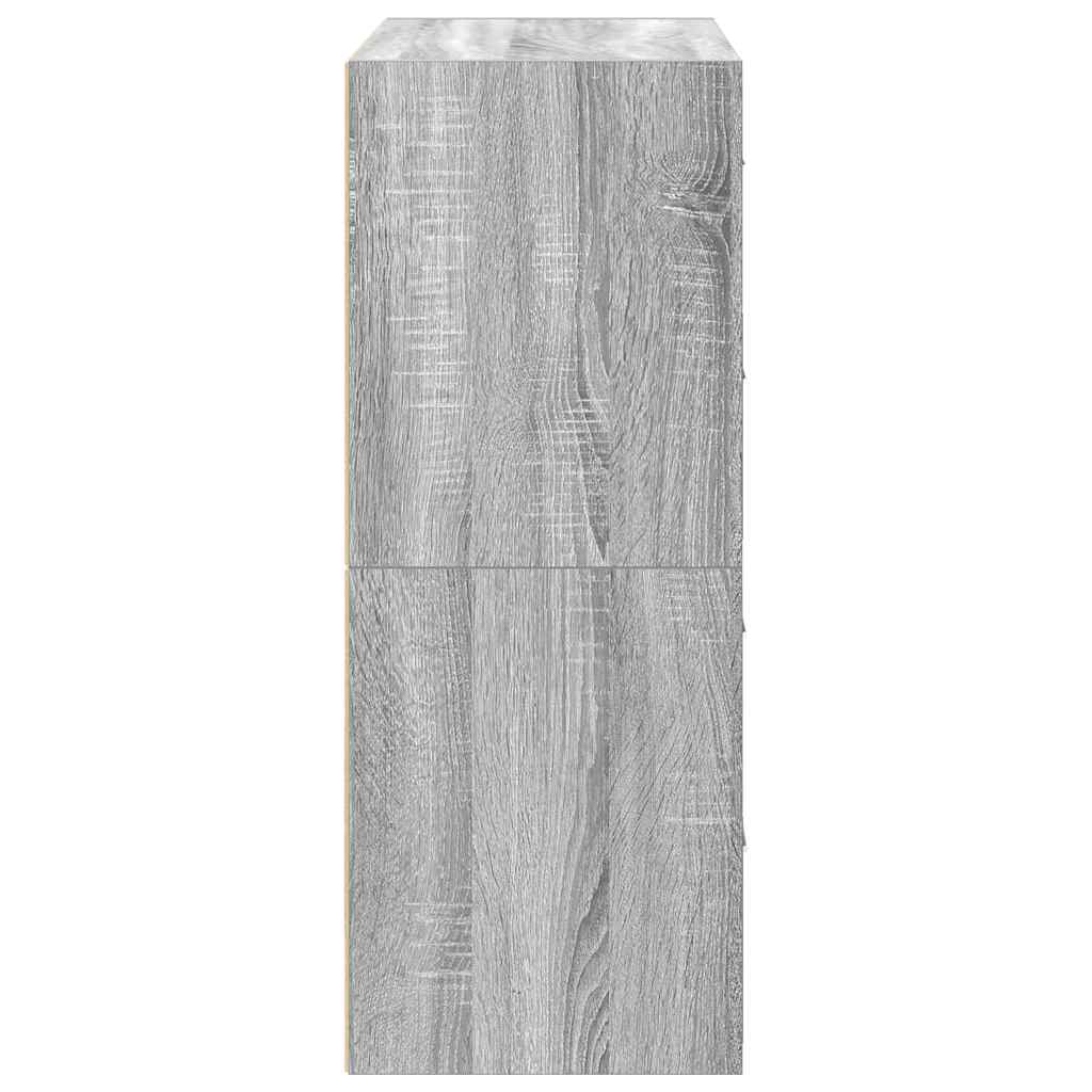 Armadi con 2 Cassetti 2 pz Grigio Sonoma 60x31x40 cm Truciolato - homemem39