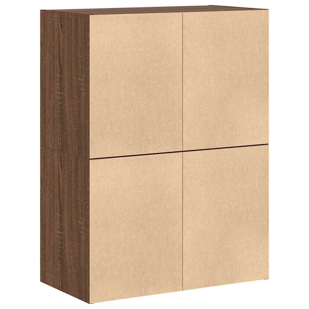 Armadi con 2 Cassetti 2 pz Rovere Marrone 60x31x40cm Truciolato - homemem39