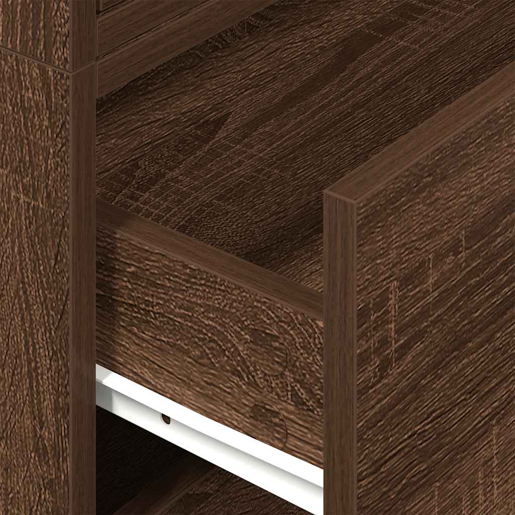 Armadi con 2 Cassetti 2 pz Rovere Marrone 60x31x40cm Truciolato - homemem39
