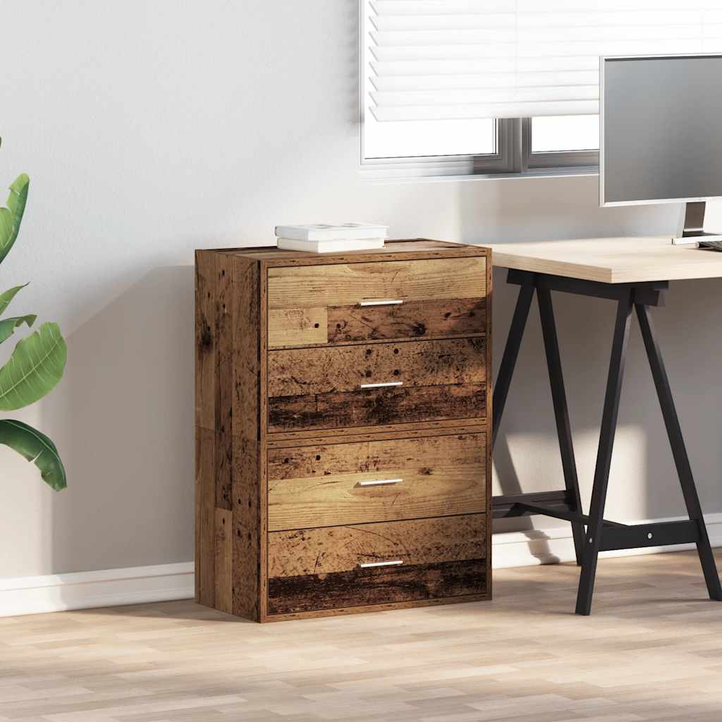 Armadi con 2 Cassetti 2 pz Legno Antico 60x31x40 cm Truciolato - homemem39