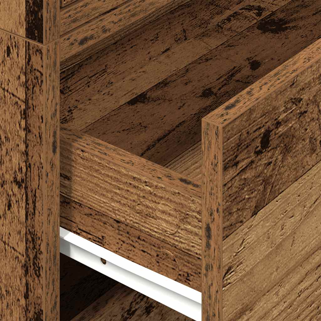 Armadi con 2 Cassetti 2 pz Legno Antico 60x31x40 cm Truciolato - homemem39