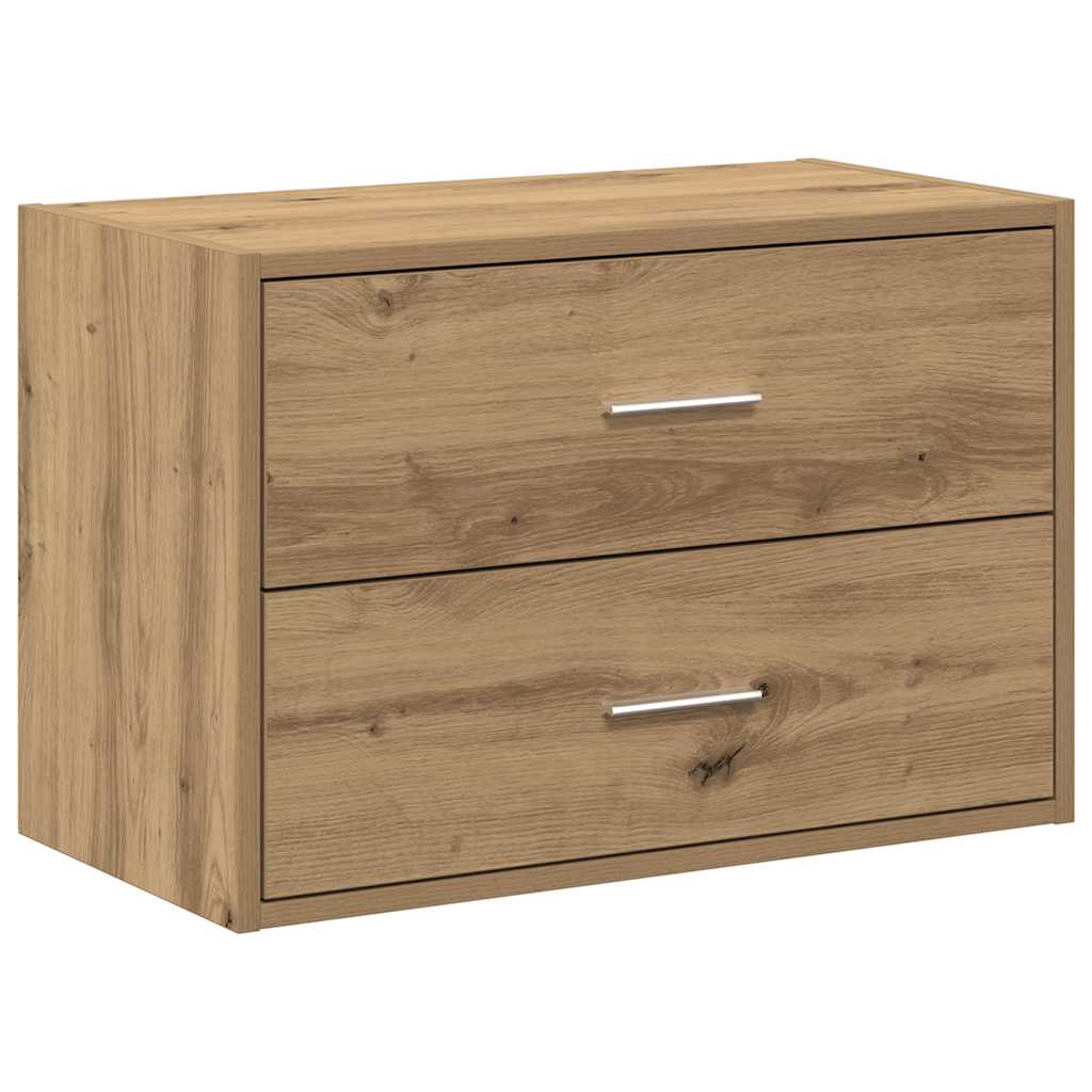 Armadio con 2 Cassetti Rovere Artigianale 60x31x40cm Truciolato