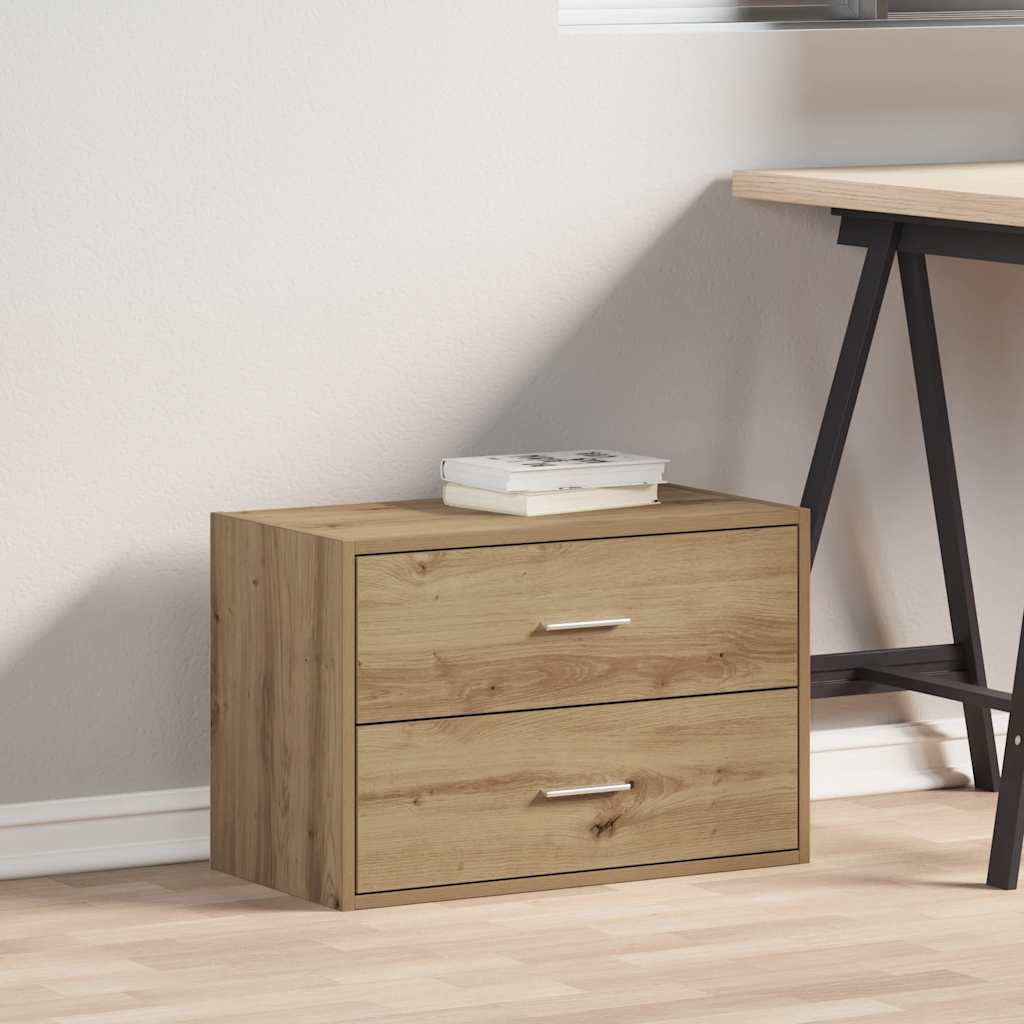 Armadio con 2 Cassetti Rovere Artigianale 60x31x40cm Truciolato