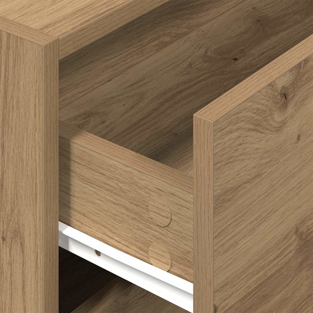 Armadio con 2 Cassetti Rovere Artigianale 60x31x40cm Truciolato
