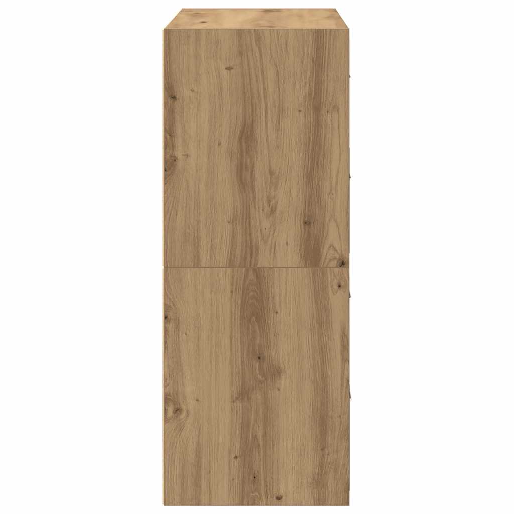 Armadi con 2 Cassetti 2 pz Rovere 60x31x40 cm in Truciolato - homemem39