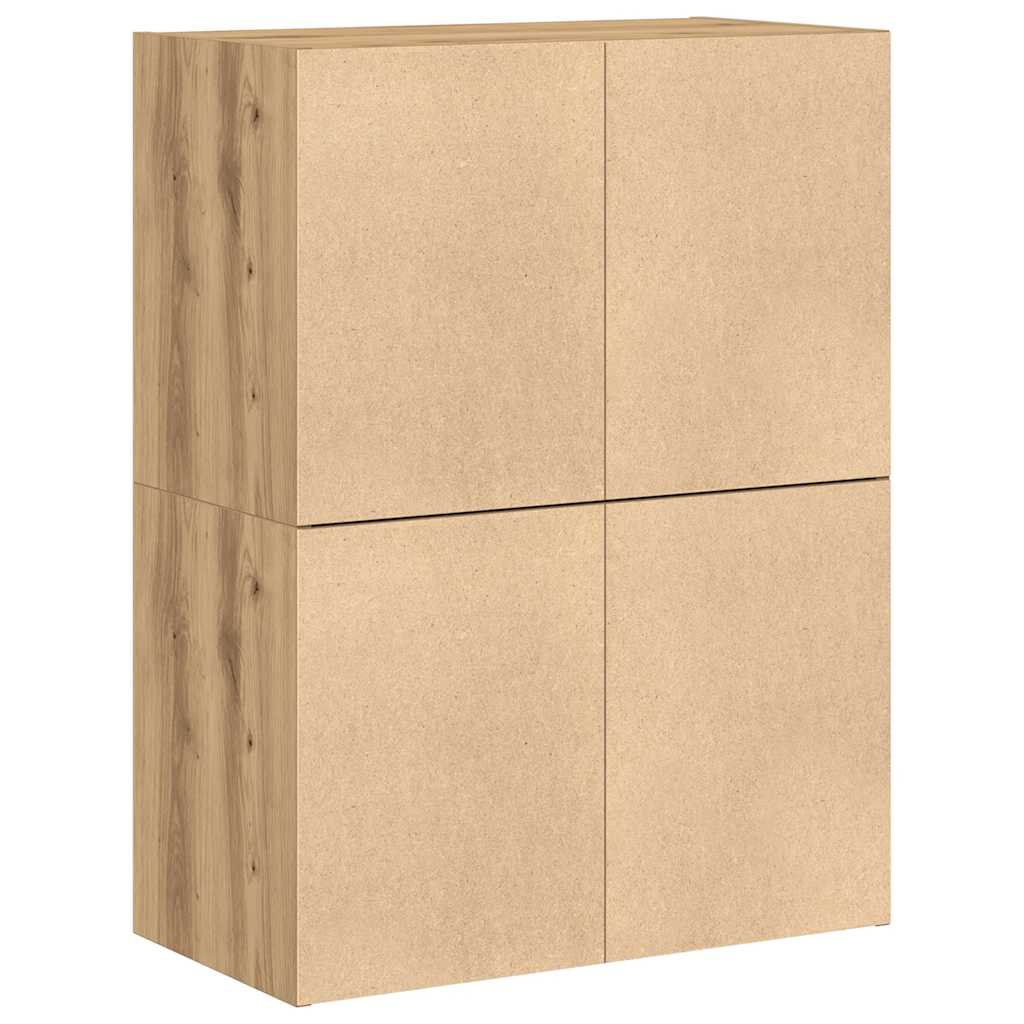 Armadi con 2 Cassetti 2 pz Rovere 60x31x40 cm in Truciolato - homemem39