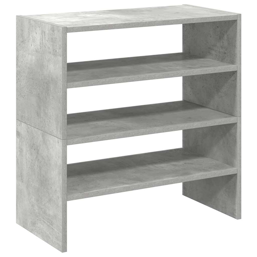 Scarpiere 2 pz Impilabili Grigio Cemento 60x30x30,5 cm - homemem39