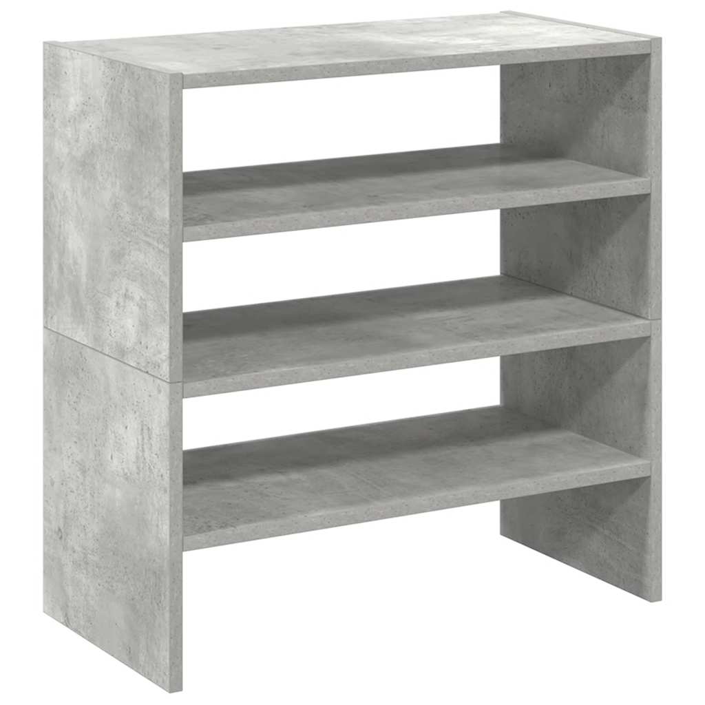 Scarpiere 2 pz Impilabili Grigio Cemento 60x30x30,5 cm - homemem39
