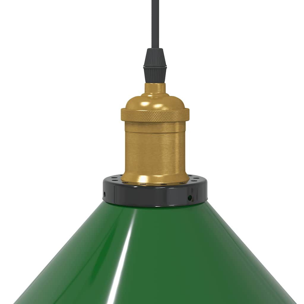 Lampada a Sospensione Regolabile E27 Verde Lucido Ø22cm Metallo - homemem39
