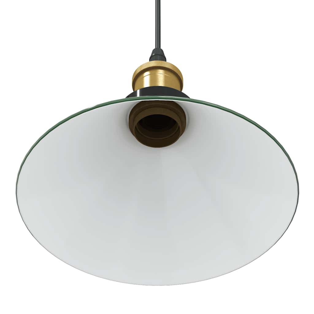 Lampada a Sospensione Regolabile E27 Verde Lucido Ø22cm Metallo - homemem39